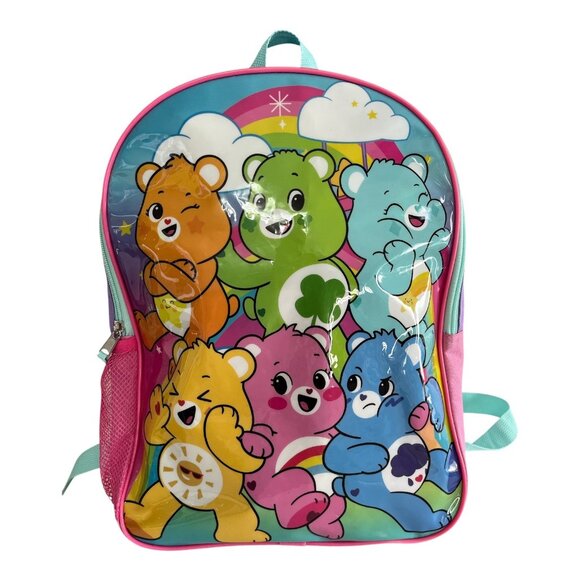 Care Bears Backpack Bioworld 2023 Kids School Bag Pink Purple - Picture 1 of 8